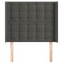 Cabecero con orejas de terciopelo gris oscuro 103x16x118/128 cm de vidaXL, Cabeceros y pies de cama - Ref: Foro24-3120057, Pr...