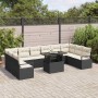 Conjunto de sofá de jardín 11 pcs Negro ratán sintético en Sofás de exterior | Comprar online en Foru.es
