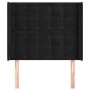 Cabecero con orejas de terciopelo negro 93x16x118/128 cm de vidaXL, Cabeceros y pies de cama - Ref: Foro24-3120052, Precio: 7...