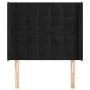 Headboard with black velvet ears 93x16x118/128 cm by vidaXL, Headboards and footboards - Ref: Foro24-3120052, Price: 77,97 €,...