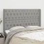 Headboard with light gray fabric ears 163x16x118/128 cm by vidaXL, Headboards and footboards - Ref: Foro24-3119922, Price: 14...