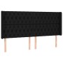 Cabecero con orejas de tela negro 183x16x118/128 cm de vidaXL, Cabeceros y pies de cama - Ref: Foro24-3119932, Precio: 141,18...