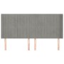 Cabecero con orejas de terciopelo gris claro 163x16x118/128 cm de vidaXL, Cabeceros y pies de cama - Ref: Foro24-3119872, Pre...