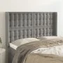 Headboard with light gray velvet ears 147x16x118/128 cm by vidaXL, Headboards and footboards - Ref: Foro24-3120062, Price: 14...