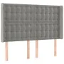 Headboard with light gray velvet ears 147x16x118/128 cm by vidaXL, Headboards and footboards - Ref: Foro24-3120062, Price: 14...