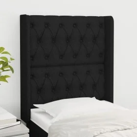 Headboard with black fabric ears 83x16x118/128 cm by vidaXL, Headboards and footboards - Ref: Foro24-3119892, Price: 88,85 €,...