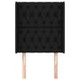 Cabecero con orejas de tela negro 83x16x118/128 cm de vidaXL, Cabeceros y pies de cama - Ref: Foro24-3119892, Precio: 88,66 €...