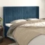 Kopfteil mit dunkelblauen Samtohren 183x16x118/128 cm von vidaXL, Kopf- und Fußteile - Ref: Foro24-3119882, Preis: 142,22 €, ...