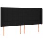 Cabecero con orejas de tela negro 163x16x118/128 cm de vidaXL, Cabeceros y pies de cama - Ref: Foro24-3119588, Precio: 116,10...