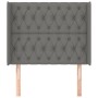 Cabecero con orejas de tela gris oscuro 103x16x118/128 cm de vidaXL, Cabeceros y pies de cama - Ref: Foro24-3119907, Precio: ...