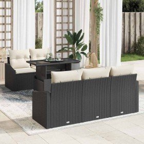 Conjunto de sofá de jardín 6 pcs Negro Poliratán en Sofás de exterior | Comprar online en Foru.es