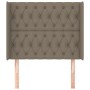 Cabecero con orejas de tela gris taupe 93x16x118/128 cm de vidaXL, Cabeceros y pies de cama - Ref: Foro24-3119902, Precio: 98...