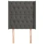Kopfteil mit dunkelgrauen Samtohren 83x16x118/128 cm von vidaXL, Kopf- und Fußteile - Ref: Foro24-3119947, Preis: 90,58 €, Ra...