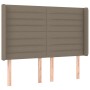 Cabecero con orejas de tela gris taupe 147x16x118/128 cm de vidaXL, Cabeceros y pies de cama - Ref: Foro24-3119722, Precio: 1...
