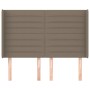 Cabecero con orejas de tela gris taupe 147x16x118/128 cm de vidaXL, Cabeceros y pies de cama - Ref: Foro24-3119722, Precio: 1...