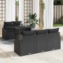 Conjunto de sofá de jardín 6 pcs Negro ratán sintético en Sofás de exterior | Comprar online en Foru.es