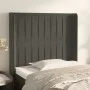 Headboard with dark gray velvet ears 93x16x118/128 cm by vidaXL, Headboards and footboards - Ref: Foro24-3119855, Price: 66,7...
