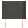 Headboard with dark gray velvet ears 93x16x118/128 cm by vidaXL, Headboards and footboards - Ref: Foro24-3119855, Price: 66,7...