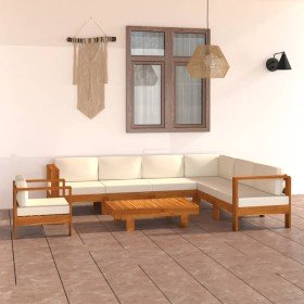 Conjunto de jardín 8 piezas con cojines 100x60 cm madera de acacia en Conjuntos de jardín | Comprar online en Foru.es