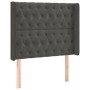 Cabecero con orejas de terciopelo gris oscuro 103x16x118/128 cm de vidaXL, Cabeceros y pies de cama - Ref: Foro24-3119959, Pr...
