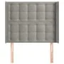 Headboard with light gray velvet ears 103x16x118/128 cm by vidaXL, Headboards and footboards - Ref: Foro24-3120056, Price: 80...