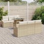 Conjunto de sofá de jardín 7 pcs Beige Poliratán en Sofás de exterior | Comprar online en Foru.es