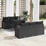Conjunto de sofá de jardín 7 pcs Negro ratán sintético en Sofás de exterior | Comprar online en Foru.es