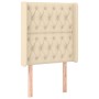 Cabecero con orejas de tela color crema 83x16x118/128 cm de vidaXL, Cabeceros y pies de cama - Ref: Foro24-3119895, Precio: 9...