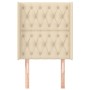 Cabecero con orejas de tela color crema 83x16x118/128 cm de vidaXL, Cabeceros y pies de cama - Ref: Foro24-3119895, Precio: 9...