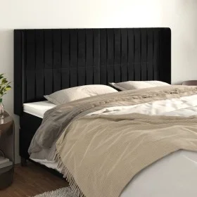 Headboard with black velvet ears 183x16x118/128 cm by vidaXL, Headboards and footboards - Ref: Foro24-3119880, Price: 133,72 ...
