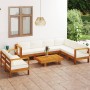 Conjunto de jardín 8 piezas con cojines 100x60 cm madera de acacia en Conjuntos de jardín | Comprar online en Foru.es