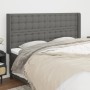 Cabecero con orejas de tela gris oscuro 183x16x118/128 cm de vidaXL, Cabeceros y pies de cama - Ref: Foro24-3120029, Precio: ...