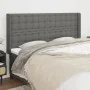 Headboard with dark gray fabric ears 183x16x118/128 cm by vidaXL, Headboards and footboards - Ref: Foro24-3120029, Price: 145...