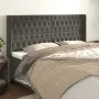 Headboard with dark gray velvet ears 183x16x118/128 cm by vidaXL, Headboards and footboards - Ref: Foro24-3119977, Price: 135...