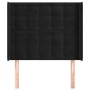 Cabecero con orejas de terciopelo negro 83x16x118/128 cm de vidaXL, Cabeceros y pies de cama - Ref: Foro24-3120046, Precio: 6...