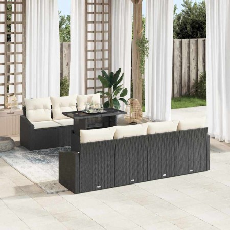 Conjunto de sofá de jardín 8 pcs Negro ratán sintético en Sofás de exterior | Comprar online en Foru.es