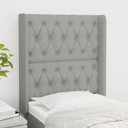 Cabecero con orejas de tela gris claro 83x16x118/128 cm de vidaXL, Cabeceros y pies de cama - Ref: Foro24-3119890, Precio: 83...