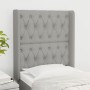 Cabecero con orejas de tela gris claro 83x16x118/128 cm de vidaXL, Cabeceros y pies de cama - Ref: Foro24-3119890, Precio: 83...