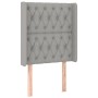 Cabecero con orejas de tela gris claro 83x16x118/128 cm de vidaXL, Cabeceros y pies de cama - Ref: Foro24-3119890, Precio: 83...