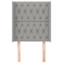 Cabecero con orejas de tela gris claro 83x16x118/128 cm de vidaXL, Cabeceros y pies de cama - Ref: Foro24-3119890, Precio: 83...