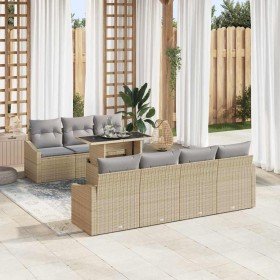 Conjunto de sofá de jardín 8 pcs Beige ratán sintético en Sofás de exterior | Comprar online en Foru.es