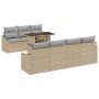 Conjunto de sofá de jardín 8 pcs Beige ratán sintético en Sofás de exterior | Comprar online en Foru.es