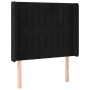 Cabecero con orejas de terciopelo negro 83x16x118/128 cm de vidaXL, Cabeceros y pies de cama - Ref: Foro24-3119850, Precio: 7...