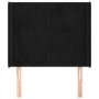 Cabecero con orejas de terciopelo negro 83x16x118/128 cm de vidaXL, Cabeceros y pies de cama - Ref: Foro24-3119850, Precio: 7...