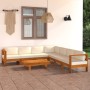 Conjunto de jardín 8 piezas con cojines 100x60 cm madera de acacia en Conjuntos de jardín | Comprar online en Foru.es