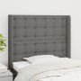 Cabecero con orejas de tela gris oscuro 93x16x118/128 cm de vidaXL, Cabeceros y pies de cama - Ref: Foro24-3119997, Precio: 8...