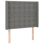 Cabecero con orejas de tela gris oscuro 93x16x118/128 cm de vidaXL, Cabeceros y pies de cama - Ref: Foro24-3119997, Precio: 8...