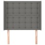 Cabecero con orejas de tela gris oscuro 93x16x118/128 cm de vidaXL, Cabeceros y pies de cama - Ref: Foro24-3119997, Precio: 8...