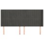 Cabecero con orejas de terciopelo gris oscuro 203x16x118/128 cm de vidaXL, Cabeceros y pies de cama - Ref: Foro24-3119885, Pr...