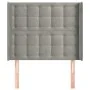 Headboard with light gray velvet ears 83x16x118/128 cm by vidaXL, Headboards and footboards - Ref: Foro24-3120044, Price: 78,...
